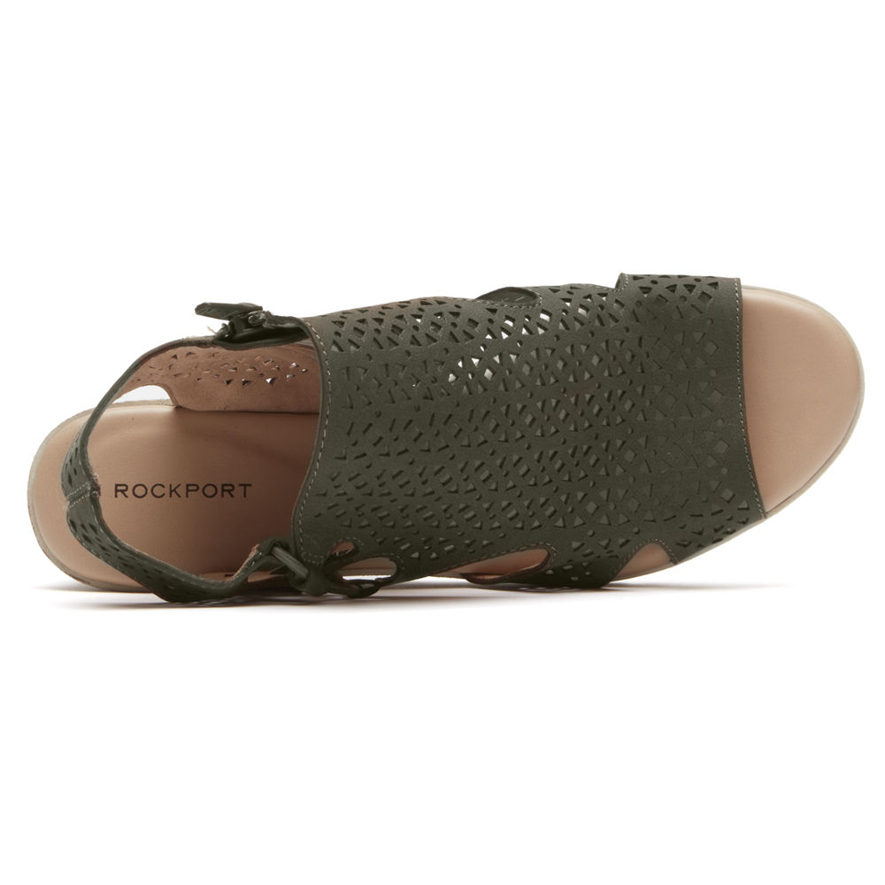 Rockport Singapore Womens Sandals - Hadley Bungee Green - PH7593064